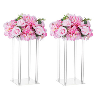 Cross-border explosive acrylic flower rack transparent square wedding props window layout round crystal wedding road guide