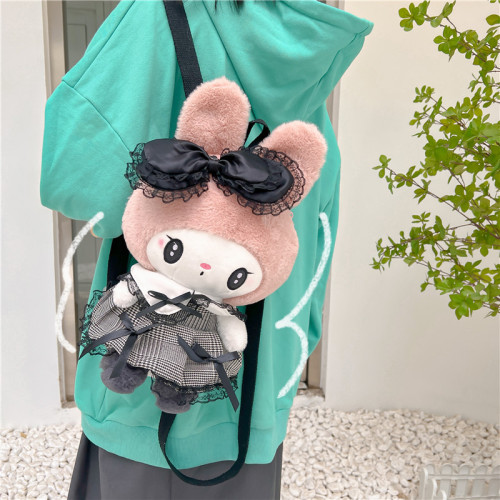 Japanese ins cute skirt Kuro small doll doll bag  new personalized cartoon doll backpack
