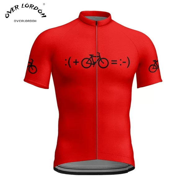 2024 Men's Quick-Dry Cycling Jersey Apple Mesh Sweat-Wicking Breathable Cycling Jersey Printed Short Sleeve Road Bike Cycling