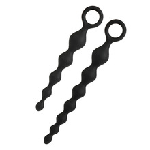 后庭拉珠肛塞硅胶肛门扩张按摩调教菊花塞自慰穿戴玩具男女共用