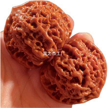 文玩桃核高抛王勇麒麟纹大官帽四座楼狮子头麻核桃麦穗虎头手把件