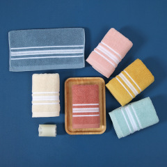 110g Thick Terry Bath Towel Wholesale Pure Cotton Damask Home Absorbent Adult Couple Shower Face Towel Supermarket Towel