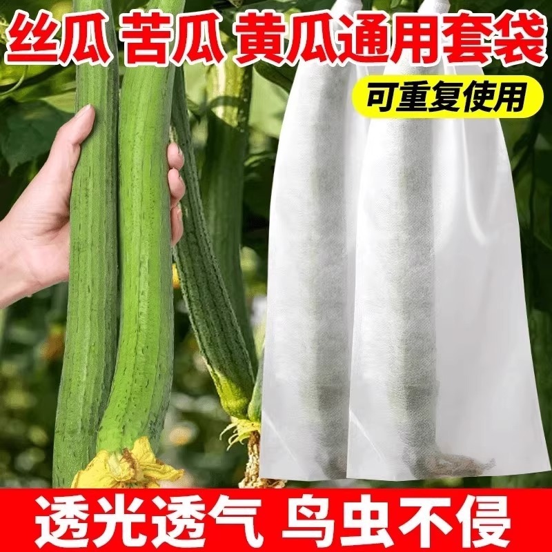 ゴーヤ袋詰め、果物袋、防虫袋、防鳥針、蜂、ハエ、メッシュ袋、キュウリ、ヘチマ、キュウリ袋詰め、保護カバー|undefined
