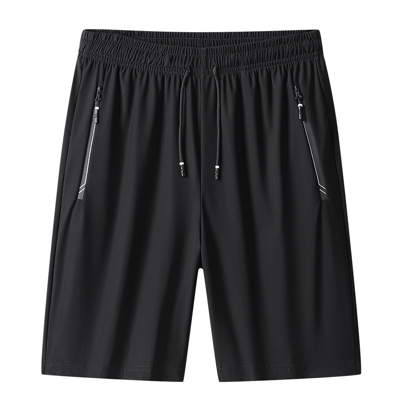 Pantalones cortos deportivos para hombres más tamaño pantalones de playa delgados de verano Pantalones cortos para correr de secado rápido pantalones cortos de seda de hielo tejido fino de fitness