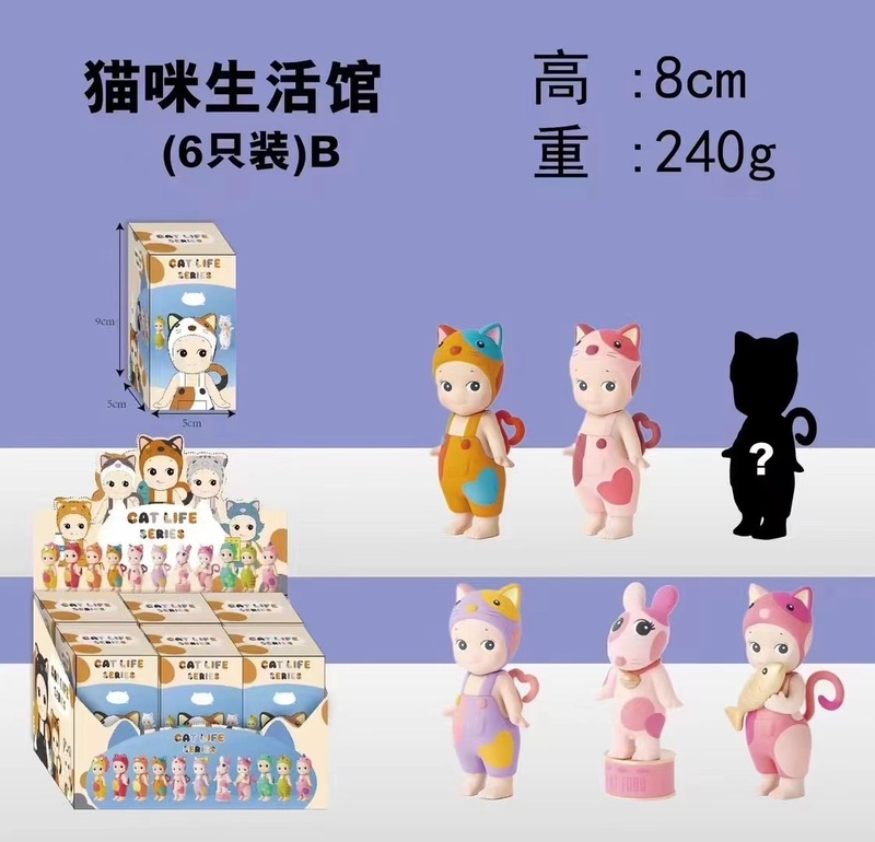 クロスボーダー流行の新製品パパエンジェルブラインドボックス猫睡眠フルーツ動物オーシャンスタイルフィギュア車の装飾品|undefined