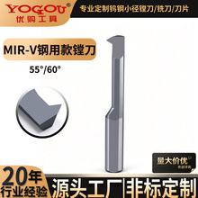 55度60度MIR V微型小孔径内孔螺纹整体钨钢小牙刀杆合金小螺纹车