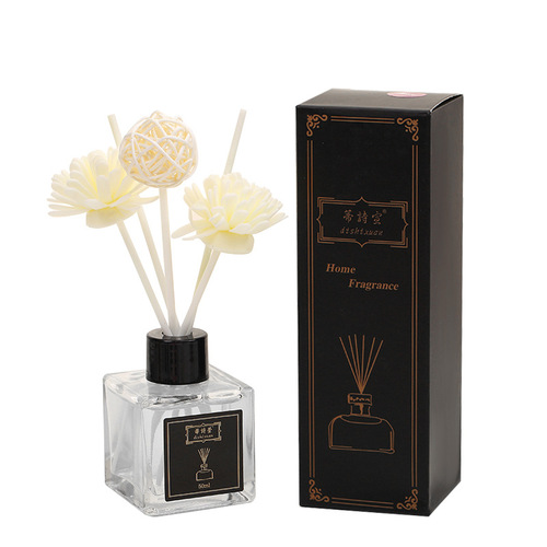 Small Square No-Flame Aromatherapy Essential Oil Vine Branch Dried Flower Incense Home Mosquito Repellent Long-lasting Fragrance, Toilet Deodorizer, Fresh Aroma