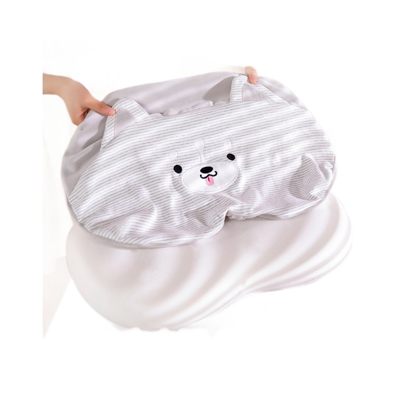 Almohada de algodón para bebé de dibujos animados, almohada de algodón con memoria para niñas, sofá, almohada de tira larga, reposacabezas para dormir para bebés, extraíble y lavable