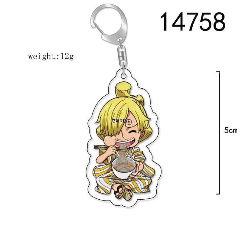 Аниме брелок One Piece Ackle перилатеральный, Луффи Саурон прозрачный кулон, двусторонний DIY