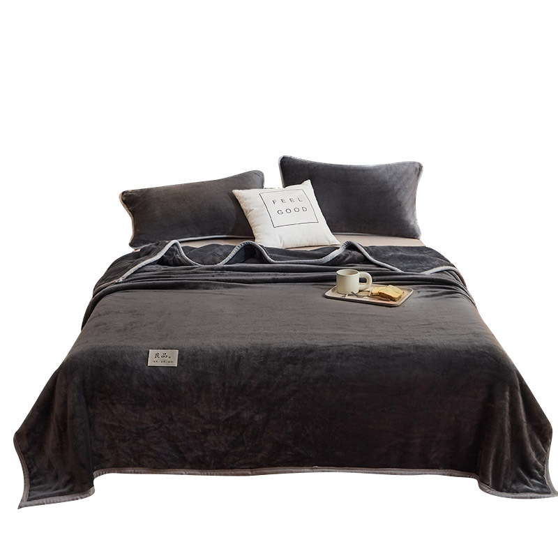 Sin impresión explosiva de leche mantas de peluche de invierno engrosado oficina siesta mantas dormitorio de estudiantes sábanas mantas de sofá