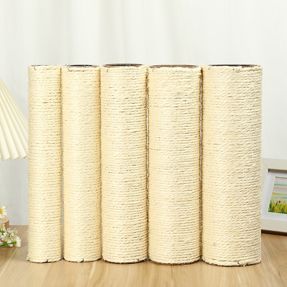 Sisal paper tube cat scratching post, multifunctional vertical claw sharpening board, durable and scratch-resistant replacement post for cats, wholesale