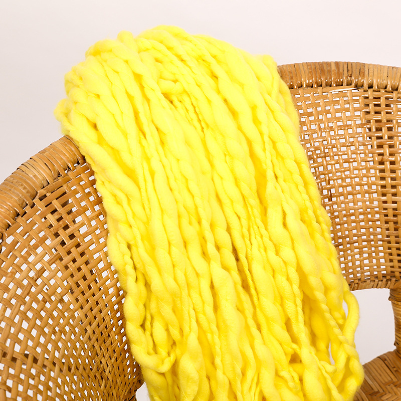 定制批发0.35支全腈色纺大肚纱 帽子围巾毛衣线毯纱花式纱