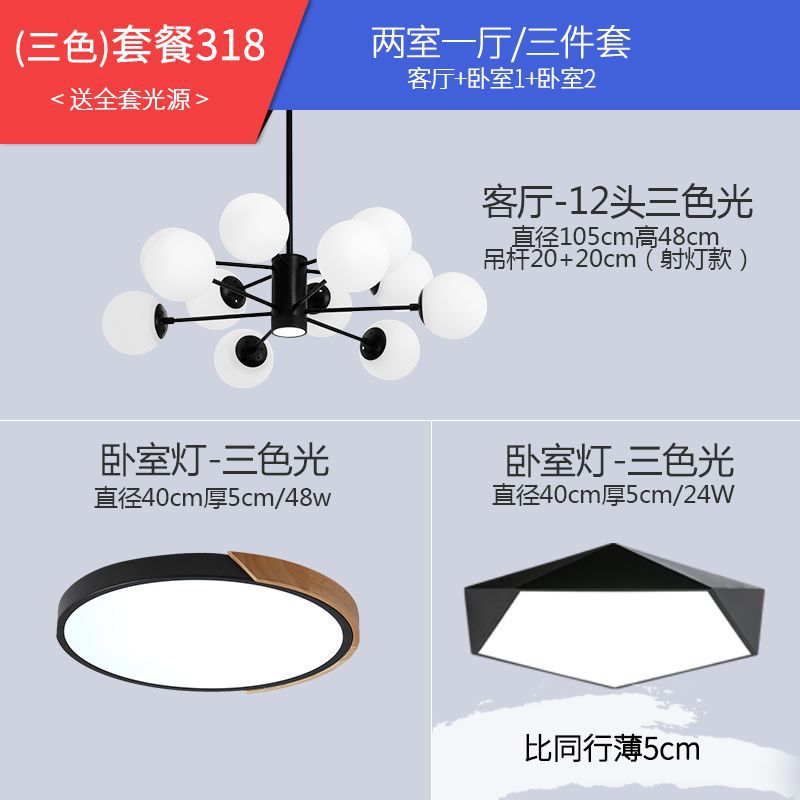 3 색 라이트 패키지 318 (객실 2 개 및 홀 1 개)