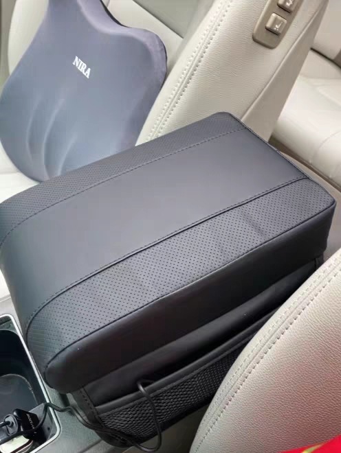 Car Armrest Box Memory Sponge Booster Pad Plus Storage Bag Car Armrest Pad Bag Interior Modification for All Seasons