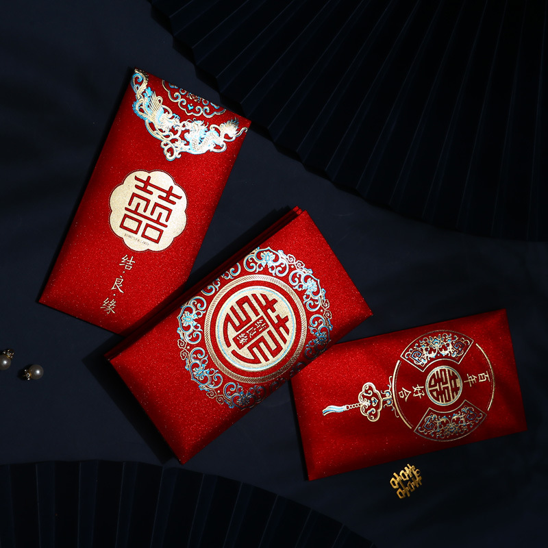 結婚紅包喜字新商品創意復古金千元紅包袋フロスト増厚改口利は卸売りです。|undefined