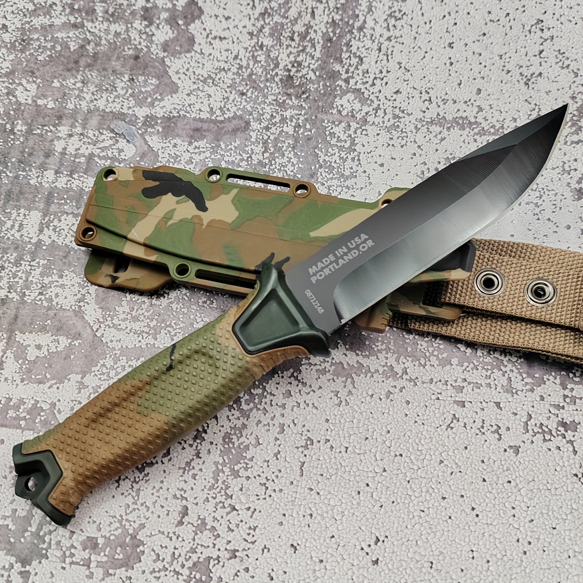 1pc Ambidextrous Stains Steel Straight Knife with Non跨境