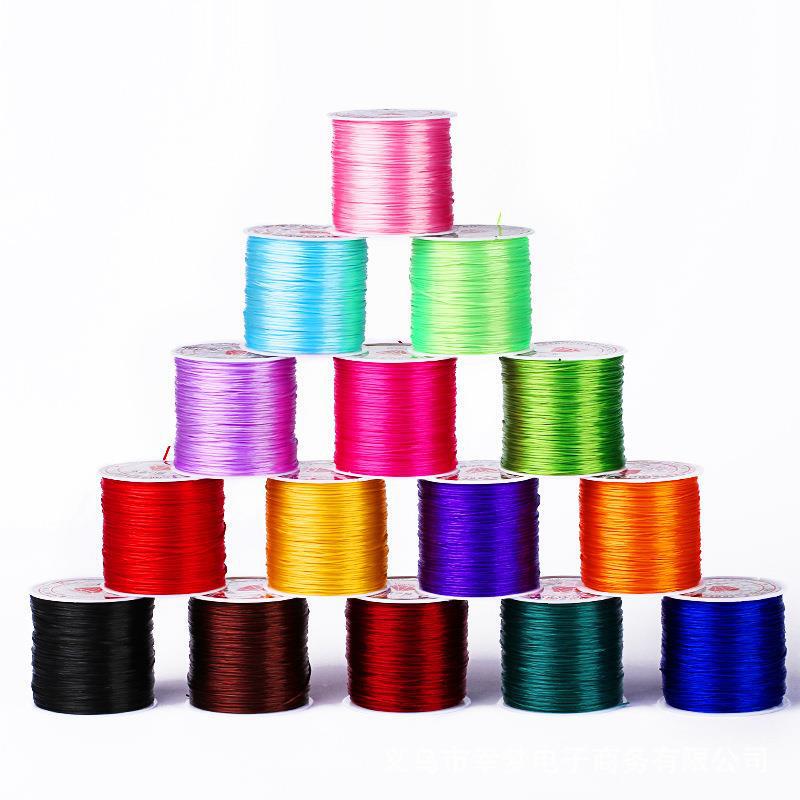 Flat elastic thread Crystal thread Buddha beads elastic thread diy hand-woven bracelet beaded thread rope accessories wholesale