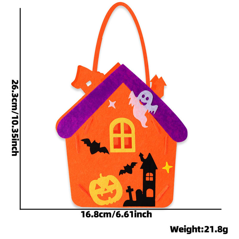 新しいハロウィン装飾ハンドバッグ子供のパーティーの雰囲気の装飾小道具ブーゴーストオレンジキャンディバッグ|undefined