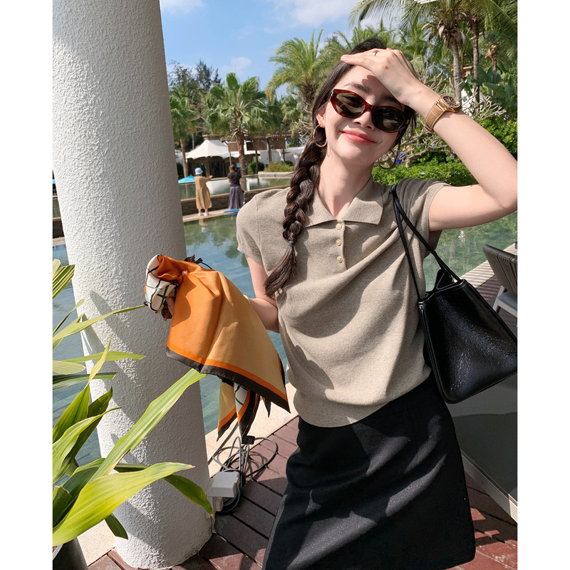 Hanyuan Apparel/ Rich Girl Polo Shirt 2026 Spring/Summer New Hot-Selling T-Shirt