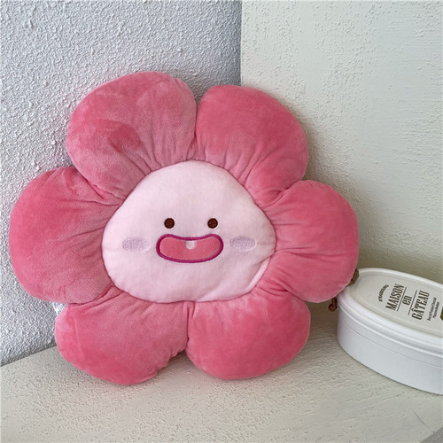 Ins style cute girl heart flower cushion ugly peach plush doll pillow cushion birthday gift