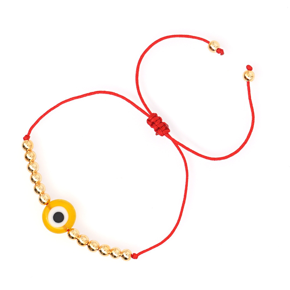 Nihaojewelry Ethnic Style Colored Glaze Evil Eye Gold Bead Bracelet Wholesale Jewelry display picture 40