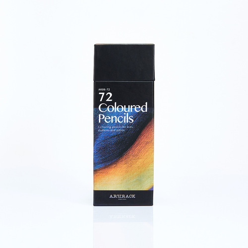 Cross-border colored pencil set of 72 colors, oily colored pencil for painting, designer style, paper tube packaging