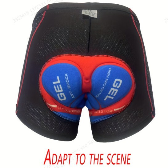 Men Women Mesh Fabric Indirect Padding Cycling Shorts, Soft Padding Quick Dry Short