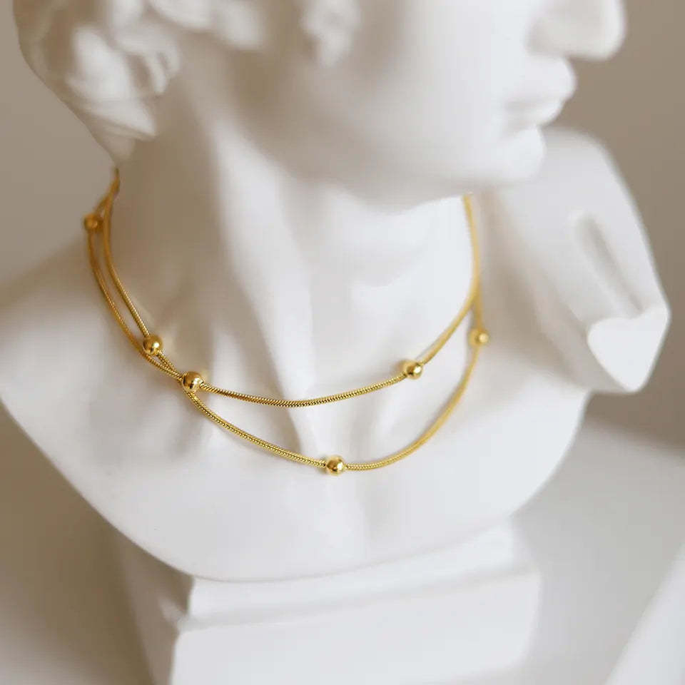 Collier cubain rétro haut de gamme en acier titane, style européen et américain, orné d'une pierre de zircon vert, à porter en niche de clavicule._voghion.com