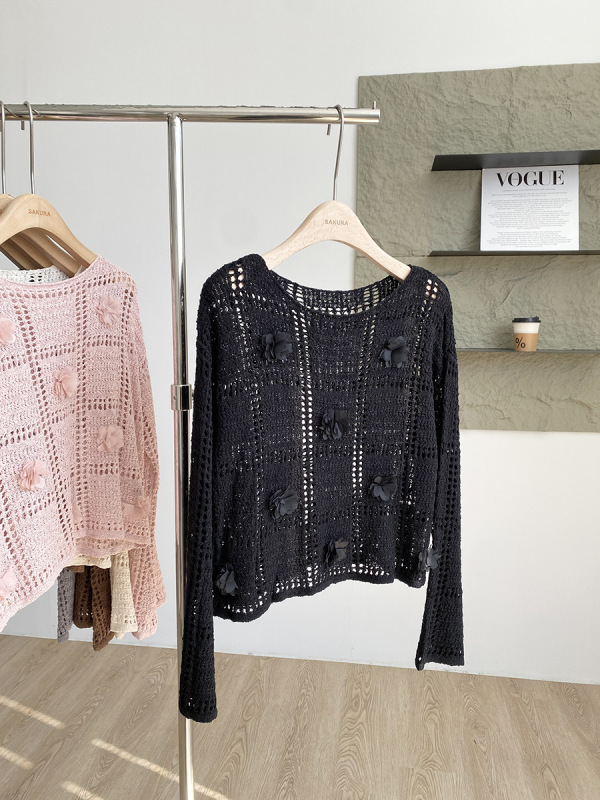 【Autumn New Arrival】演绎属于你的秋日风情#设计感镂空针织衫|undefined