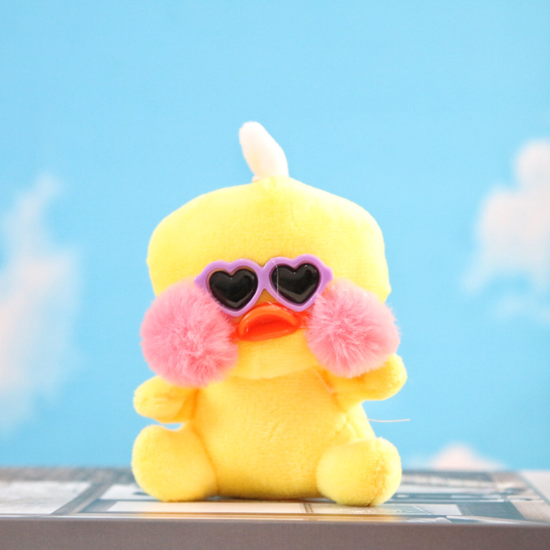 Internet celebridad lindo ins ácido hialurónico pato muñeca de peluche de juguete tamaño pequeño mini pato amarillo bolsa muñeca colgante image 5