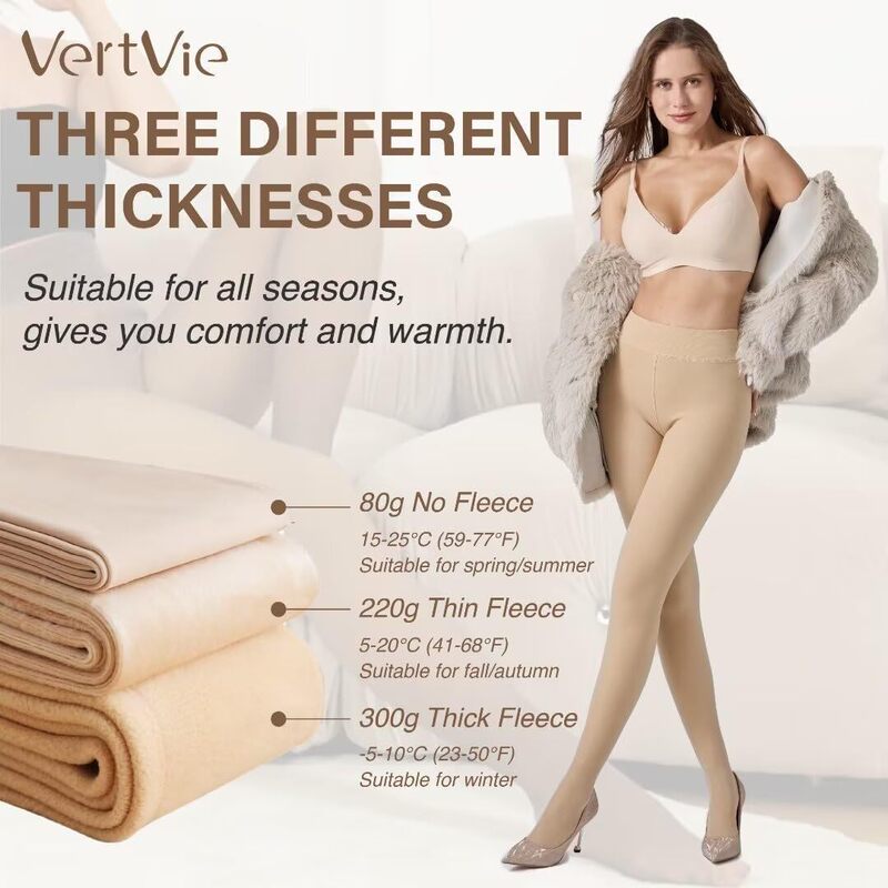 Cross-Border Foreign Trade Leggings Bare-Leg Artifact Black Sheer Leggings Women's Fleece-Lined Pantyhose Fake Half