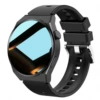 Black silicone watch strap charging
