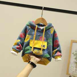 童装卫衣男女童加绒加厚秋冬上衣宝宝保暖打底衫小童韩版洋气衣服