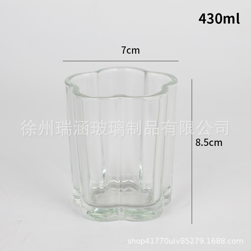 高颜值玻璃烛台杯欧式浮雕复古竖纹香薰蜡烛玻璃烛台杯家用装饰|undefined