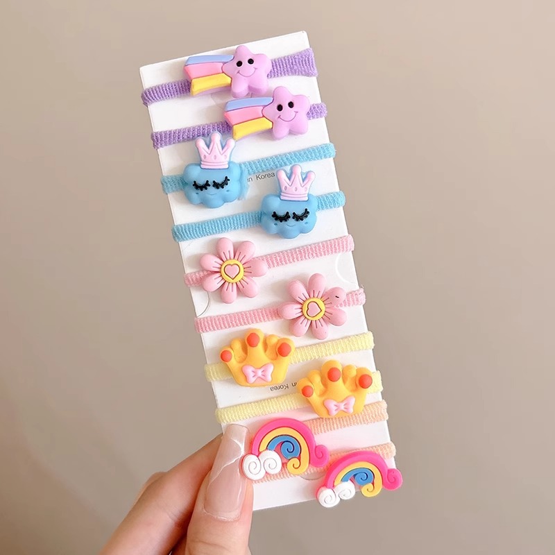 Banda de goma de dibujos animados para niños, las niñas atan el cabello sin lastimar el cabello, linda banda para el cabello, cuerda para el cabello, bebé de alto valor, cuerda para el cabello