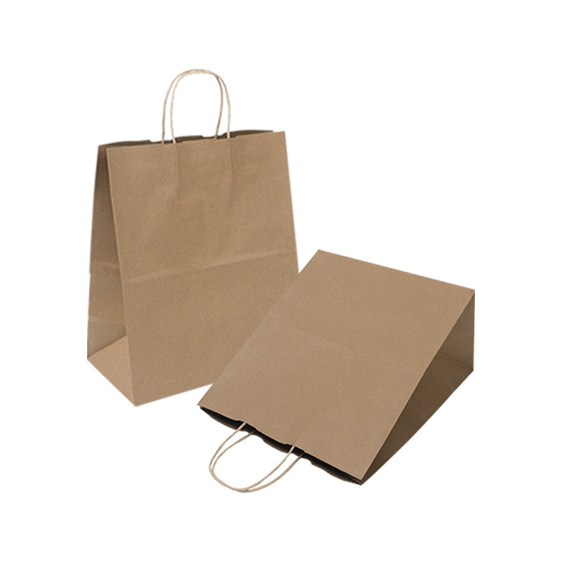 牛皮纸袋手提袋 烘培饮品奶茶包装外卖打包袋服装购物礼品袋现货