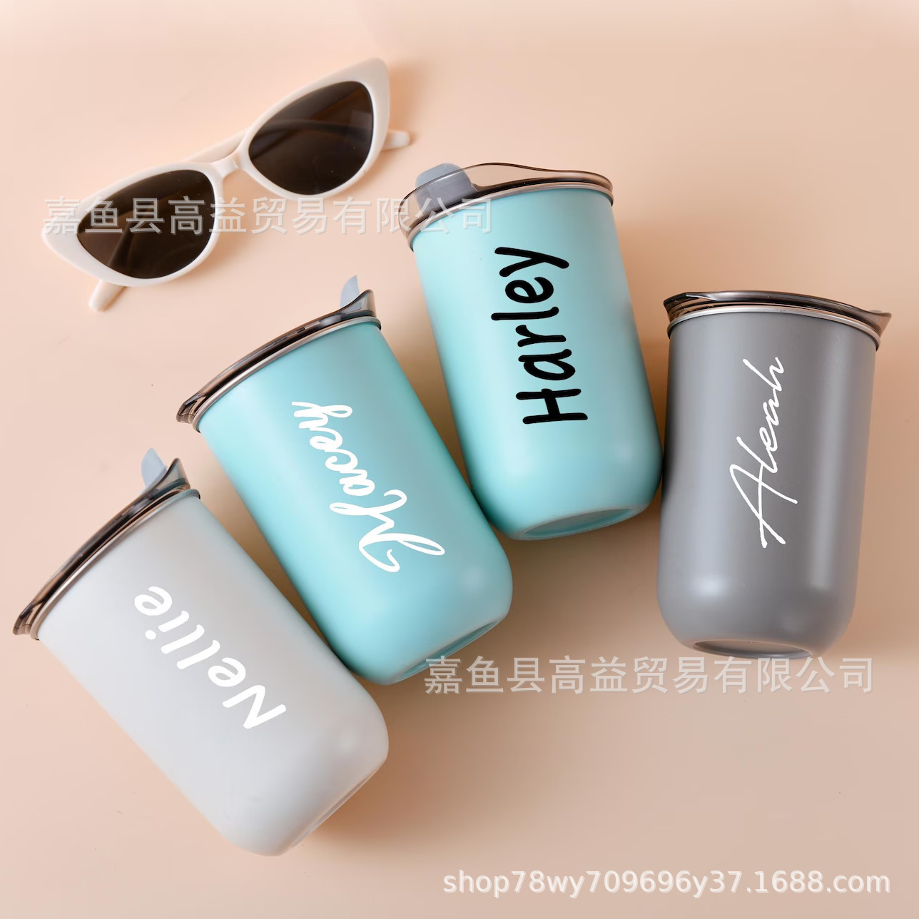 Etsy taza termo de acero inoxidable de impresión en color de venta caliente personalizada nueva taza portátil con tapa fría y caliente