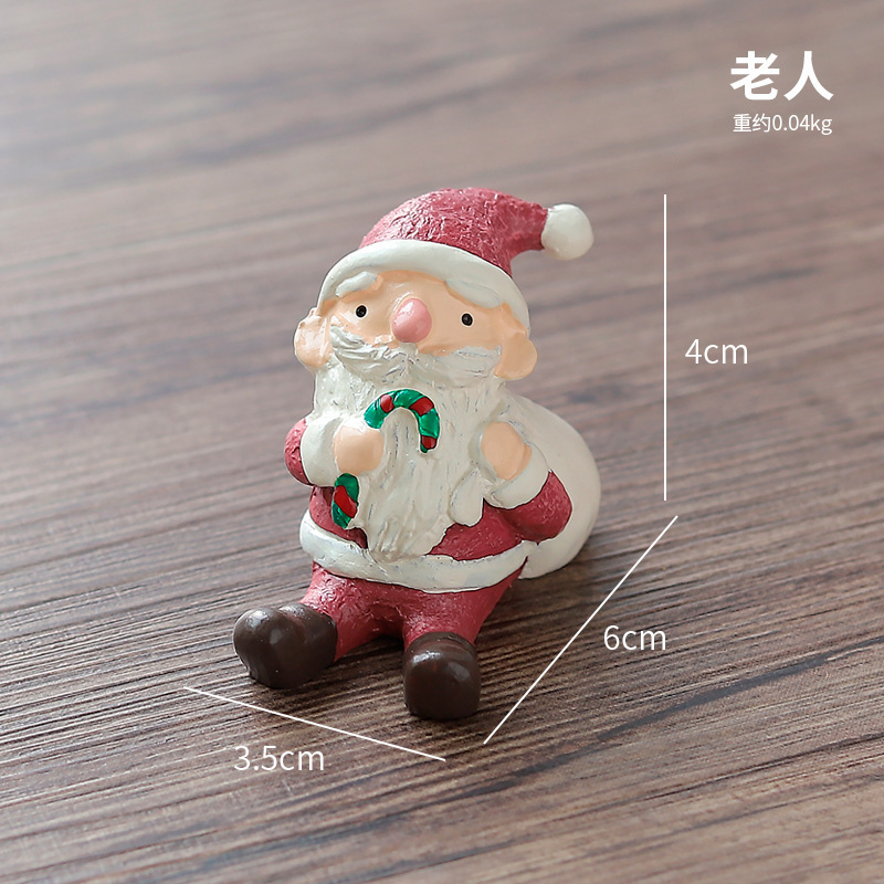卸売りサンタクロース雪だるまヘラジカのデスクトップクリスマス雰囲気装飾装飾クリスマス樹脂振り子撮影道具|undefined