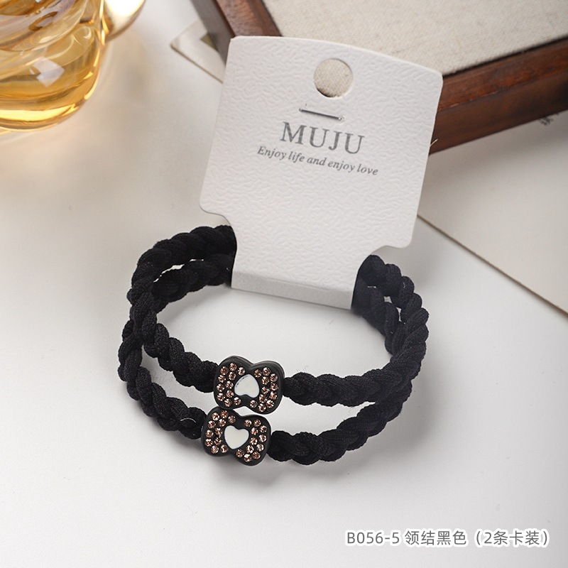 [Carga de tarjeta] sensación de alto nivel coreano de cabello de código de barras de moda de alta elasticidad de cabello anillo de cabello correa de cola de caballo