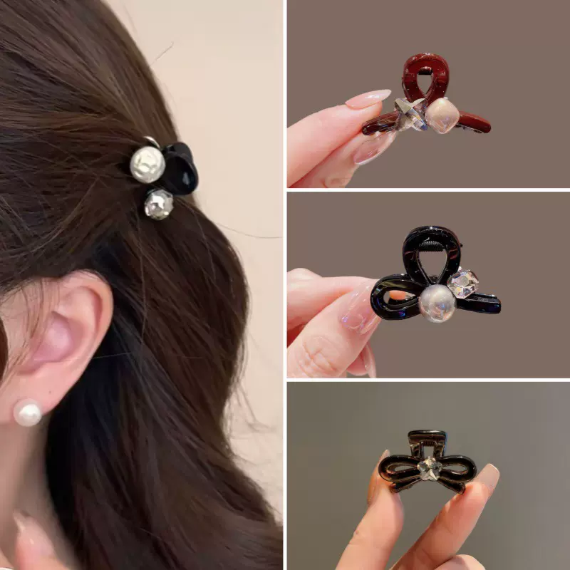 琥珀色樱桃小抓夹女2025新款发夹公主头刘海夹碎发夹子鲨鱼夹发饰
