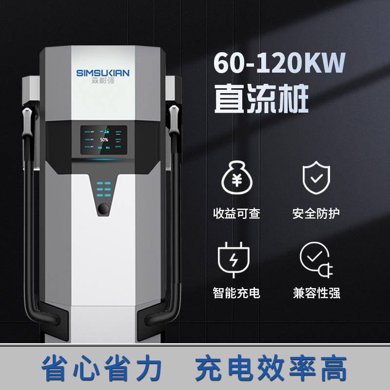 共享汽车充电桩扫码付费60KW-120KW直流智能充电器商用插头充电站