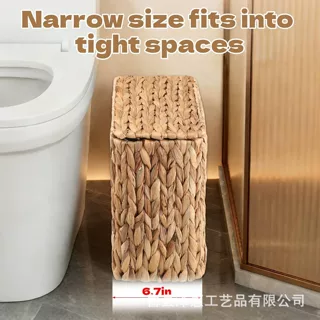 编织垃圾桶浴室垃圾桶波西米亚风垃圾废物篓适用于卧室客厅办公室