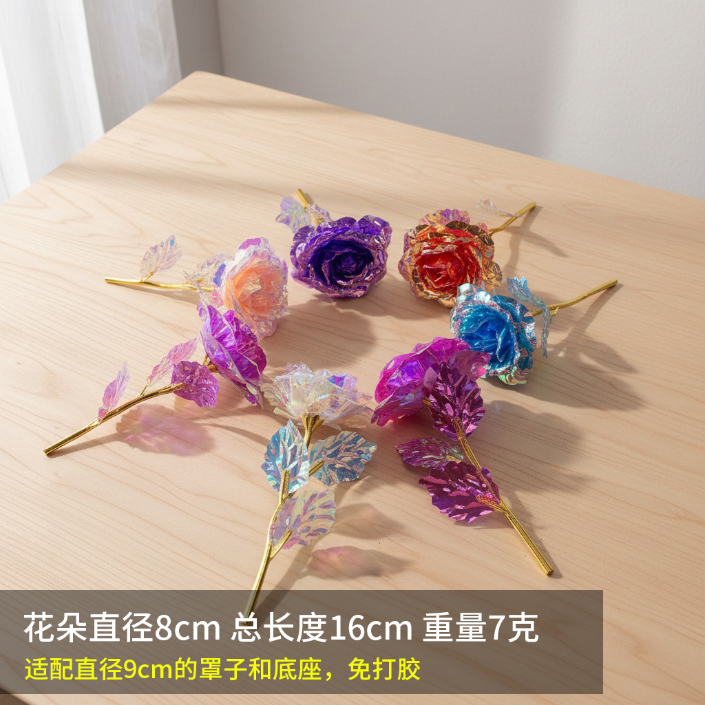 Flor inmortal cubierta de vidrio cubierta de acrílico cubierta de plástico transparente semicircular flor seca base a prueba de polvo con lámpara DIY material