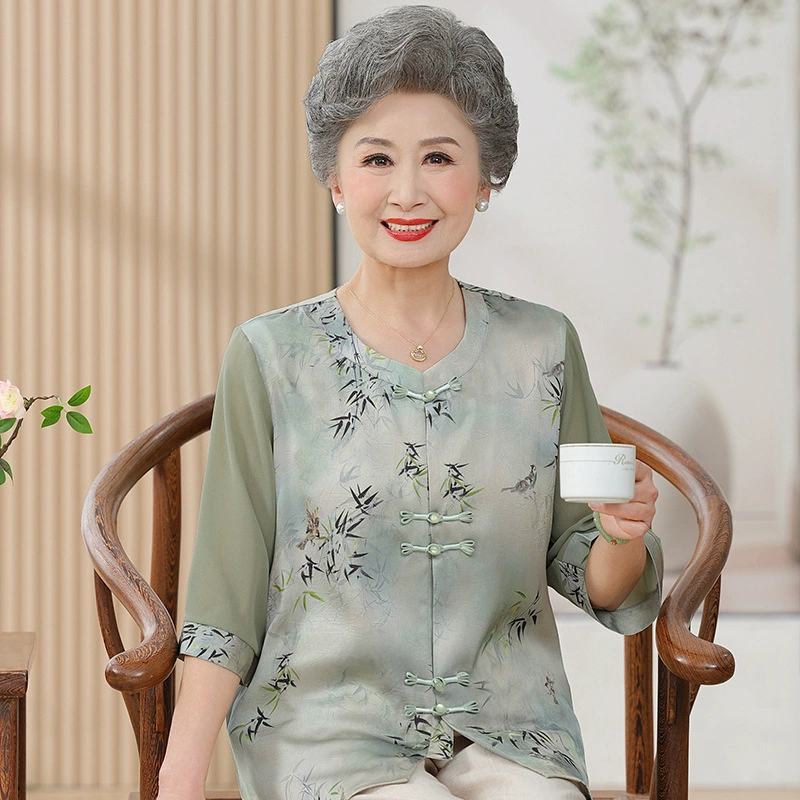 Мама наряд Летняя новая мода национальная футболка маленькая рубашка