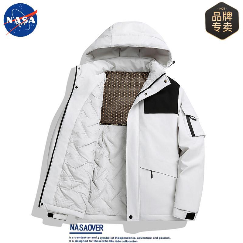 NASA invierno al aire libre calentamiento de algodón de grafeno pareja chaqueta con capuzas casuales a prueba de frío chaqueta de algodón de asalto hombre
