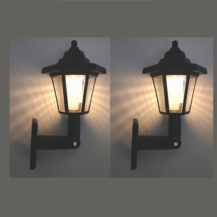 Fábrica suministra luz solar LED de pared de inducción césped patio villa decoración hexagonal paisaje jardín luz exterior