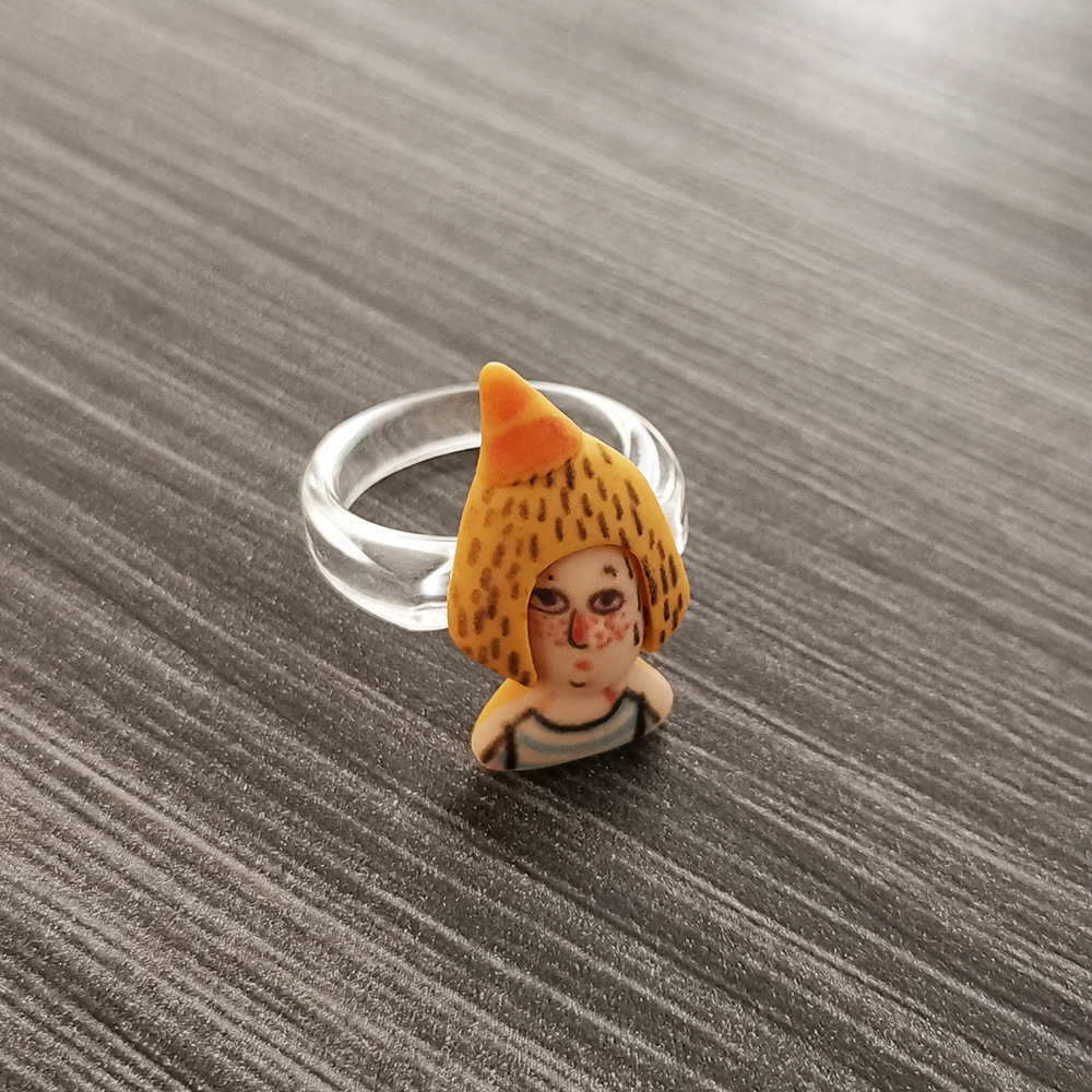 Wholesale Jewelry Cartoon Character Avatar Resin Ring Nihaojewelry display picture 8