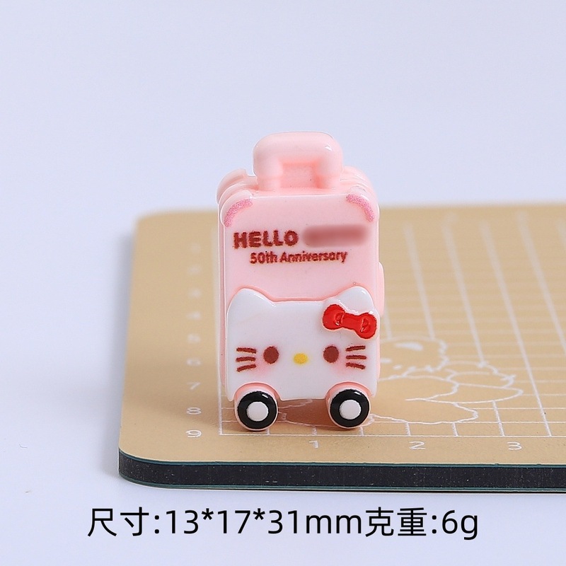 可爱多色喵喵行李箱创意手工diy奶油胶树脂配饰小配件饰品材料包|undefined