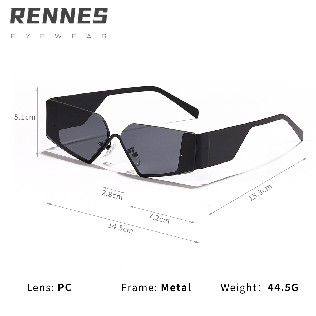 2024 nuevas gafas de sol con parasol Y2K con borde de caja de metal para mujer, gafas de sol personalizadas de estilo retro cóncavo transfronterizo