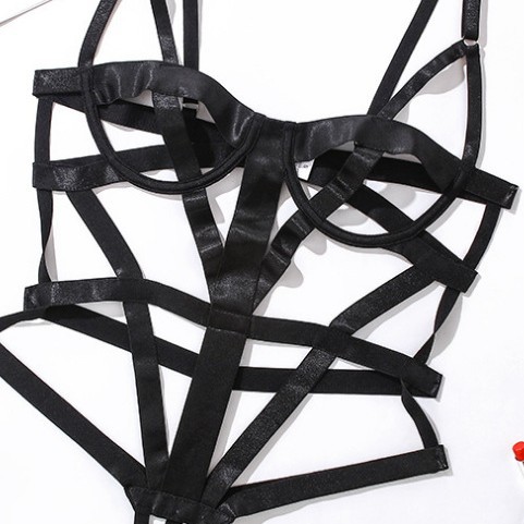 Lencería sexy para mujer sexy de tres puntos de una sola pieza Correa hueca Comercio exterior europeo y americano al por mayor entrega de una sola pieza 1626